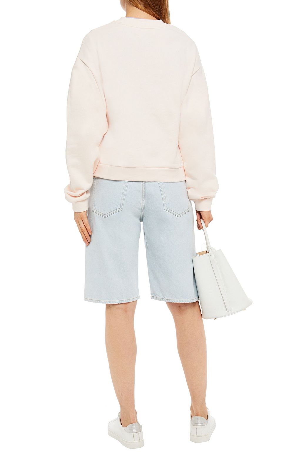 ÊTRE CÉCILE Embroidered French cotton-terry sweatshirt