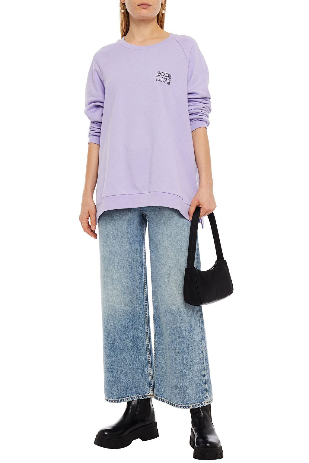 ÊTRE CÉCILE Embroidered French cotton-terry sweatshirt