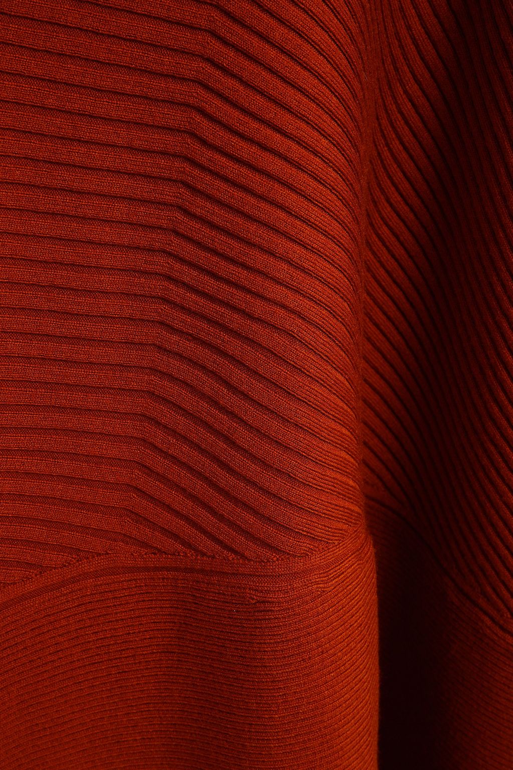 SIMKHAI Draped ribbed-knit midi skirt