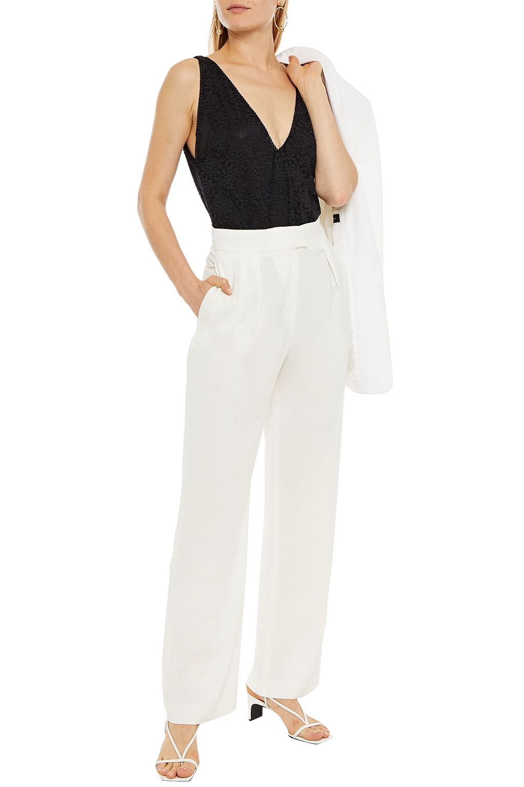 SIMKHAI Stretch-lace bodysuit