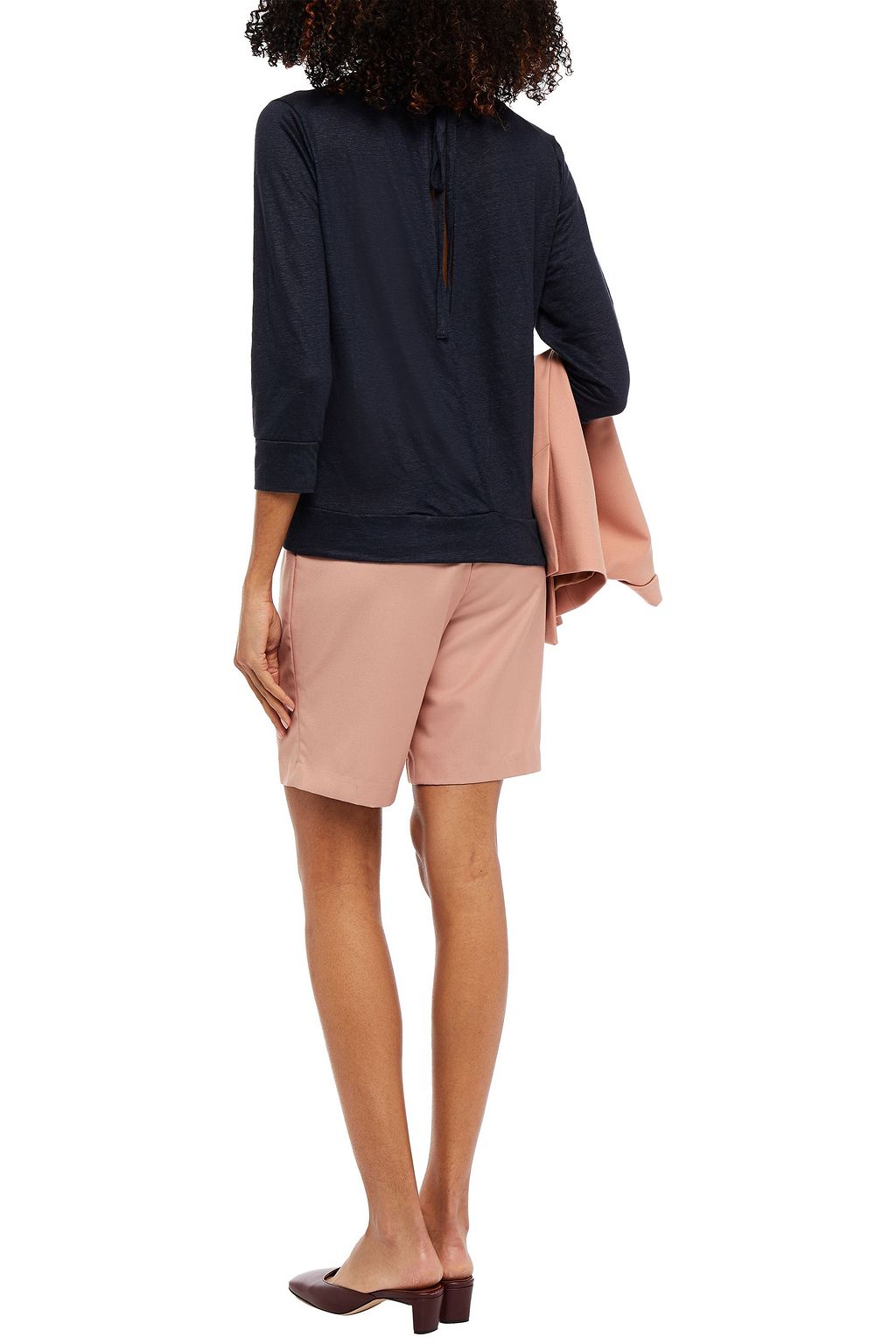 MAJESTIC FILATURES Slub stretch-linen jersey top