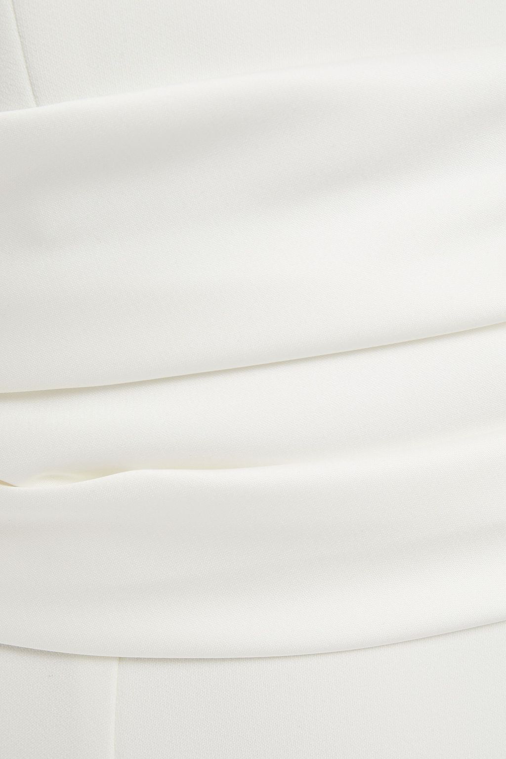 ALEXANDRE VAUTHIER Satin-paneled strapless pleated crepe dress