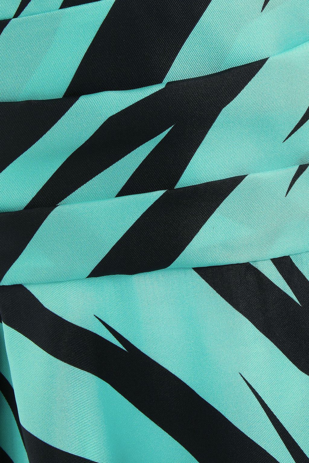 ALEXANDRE VAUTHIER Pleated zebra-print silk-twill maxi dress