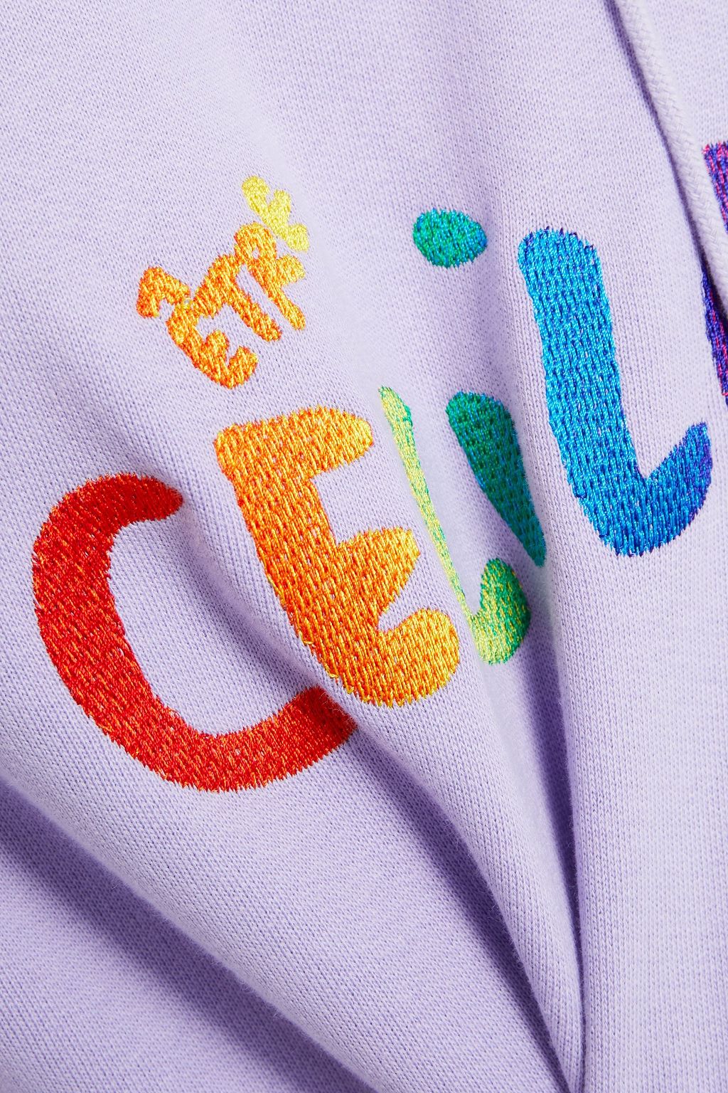 ÊTRE CÉCILE Embroidered French cotton-terry hoodie