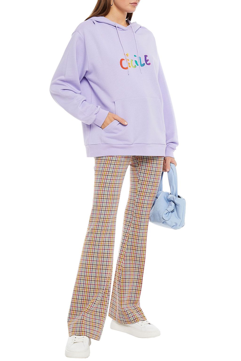 ÊTRE CÉCILE Embroidered French cotton-terry hoodie