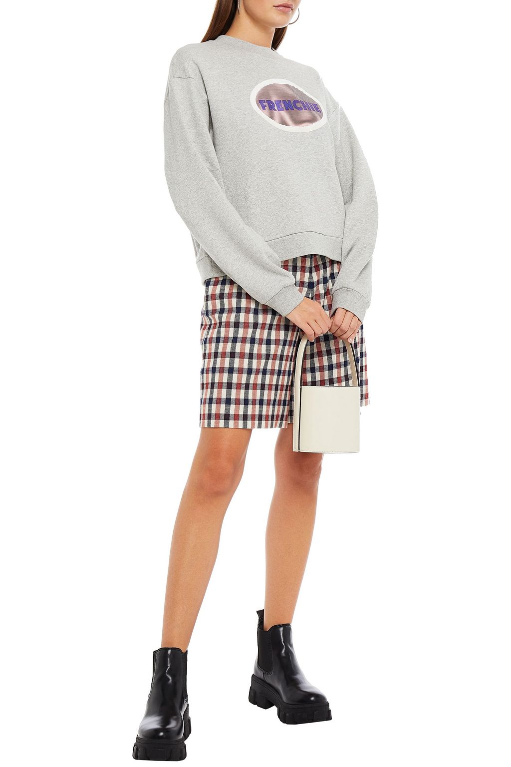 ÊTRE CÉCILE Frenchie Classic printed French cotton-terry sweatshirt