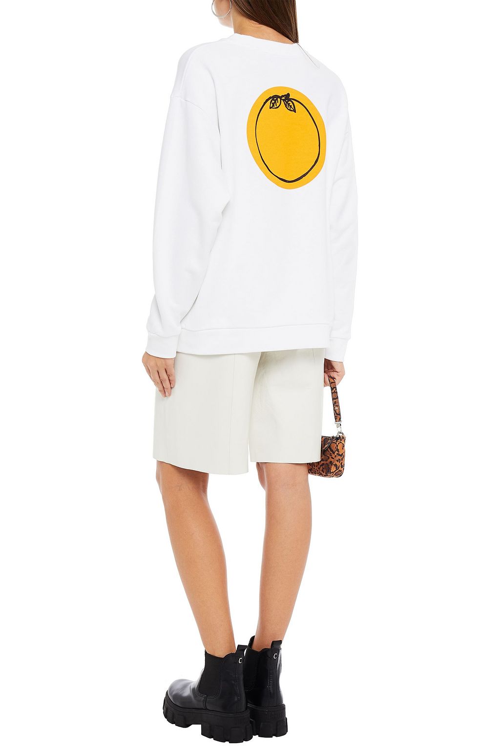 ÊTRE CÉCILE Printed organic cotton-fleece sweatshirt