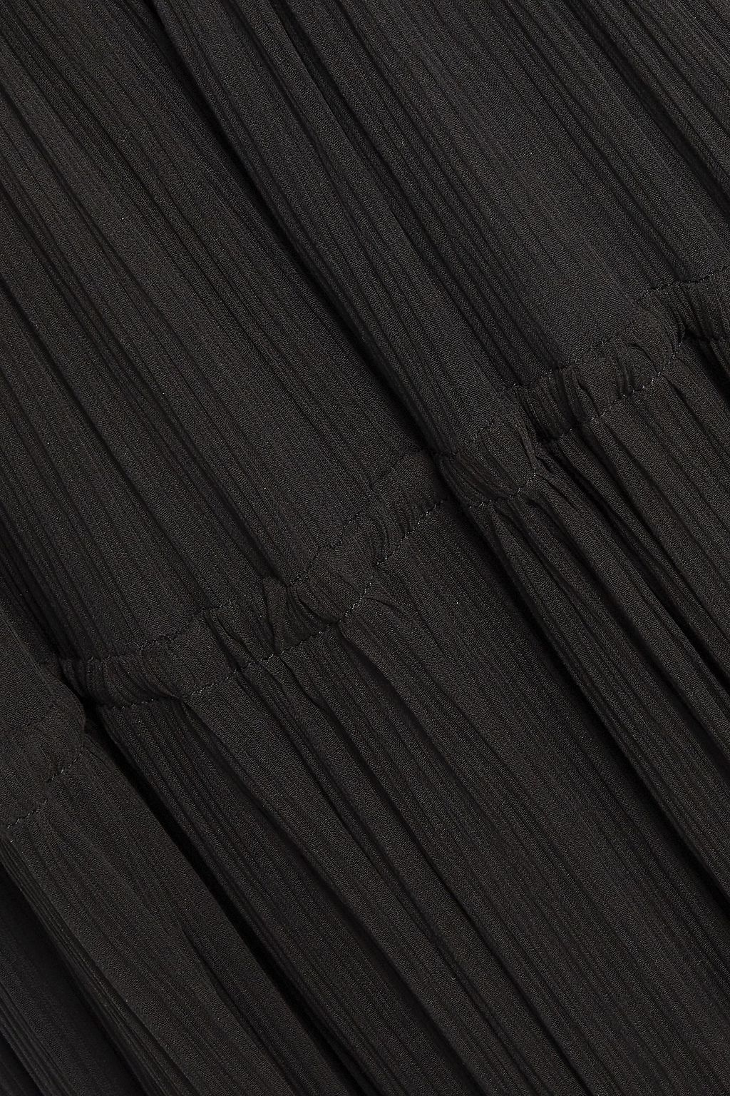LVIR Ruched silk-crepon midi dress