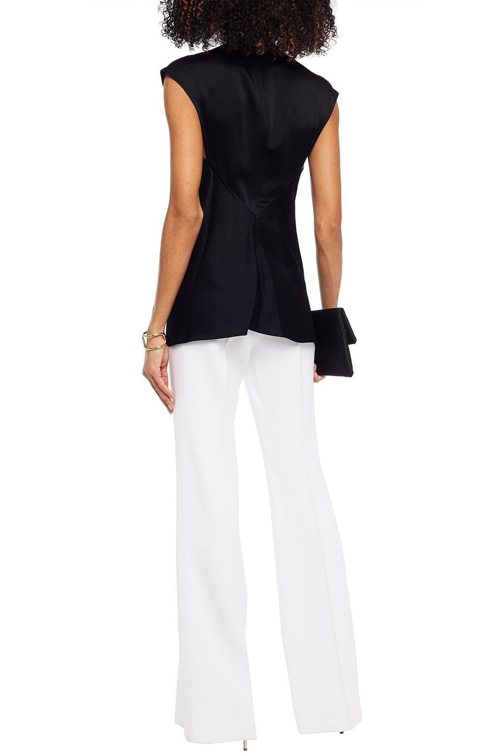 VICTORIA BECKHAM Draped satin-crepe top