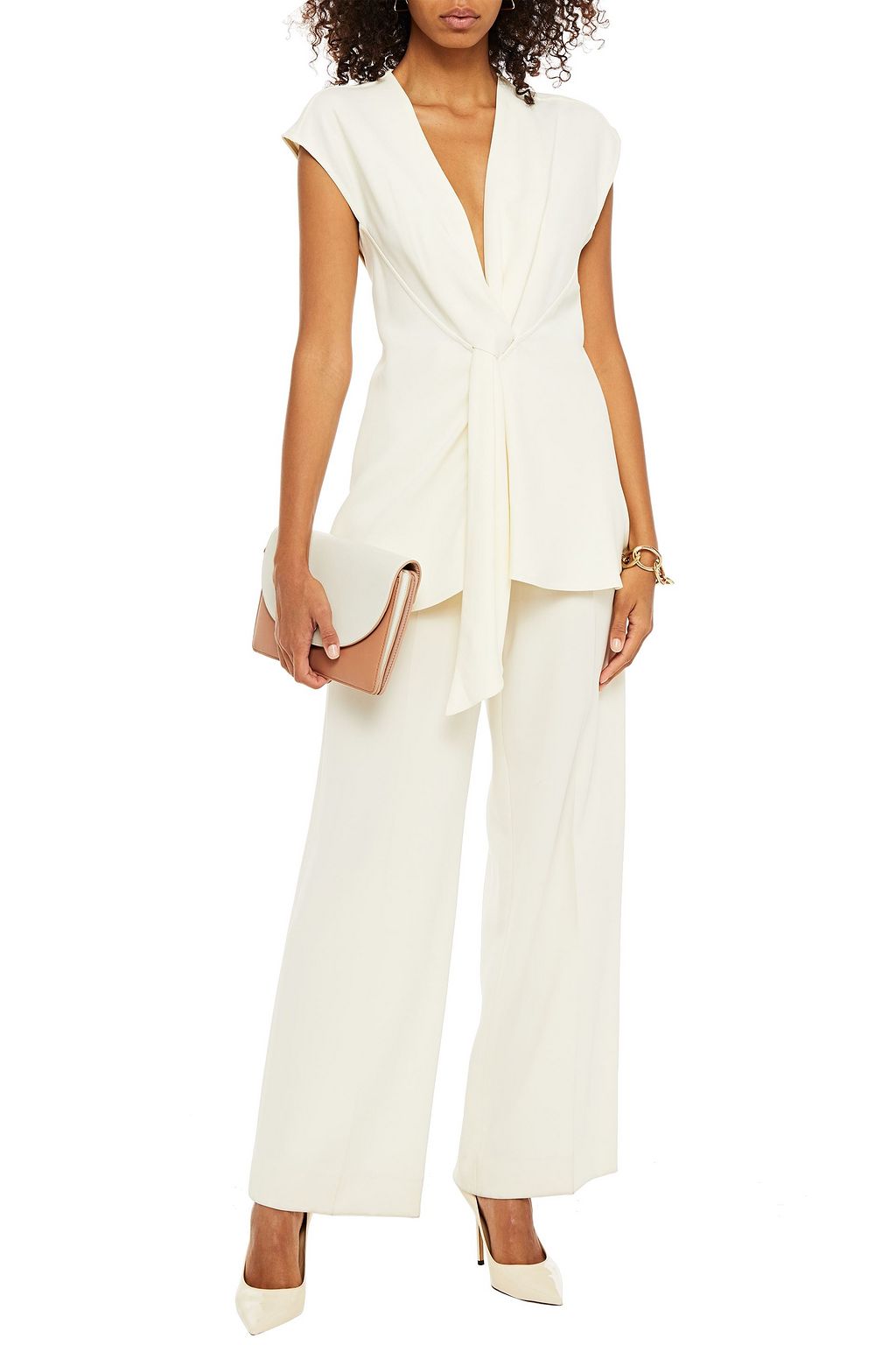 VICTORIA BECKHAM Draped crepe top