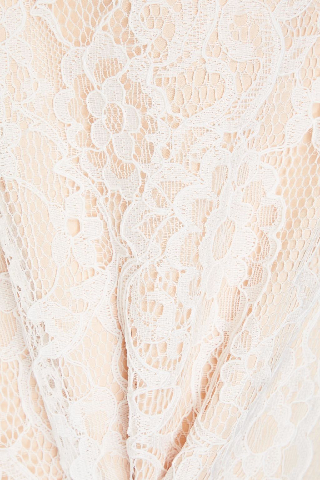 RASARIO Fringed lace mini dress