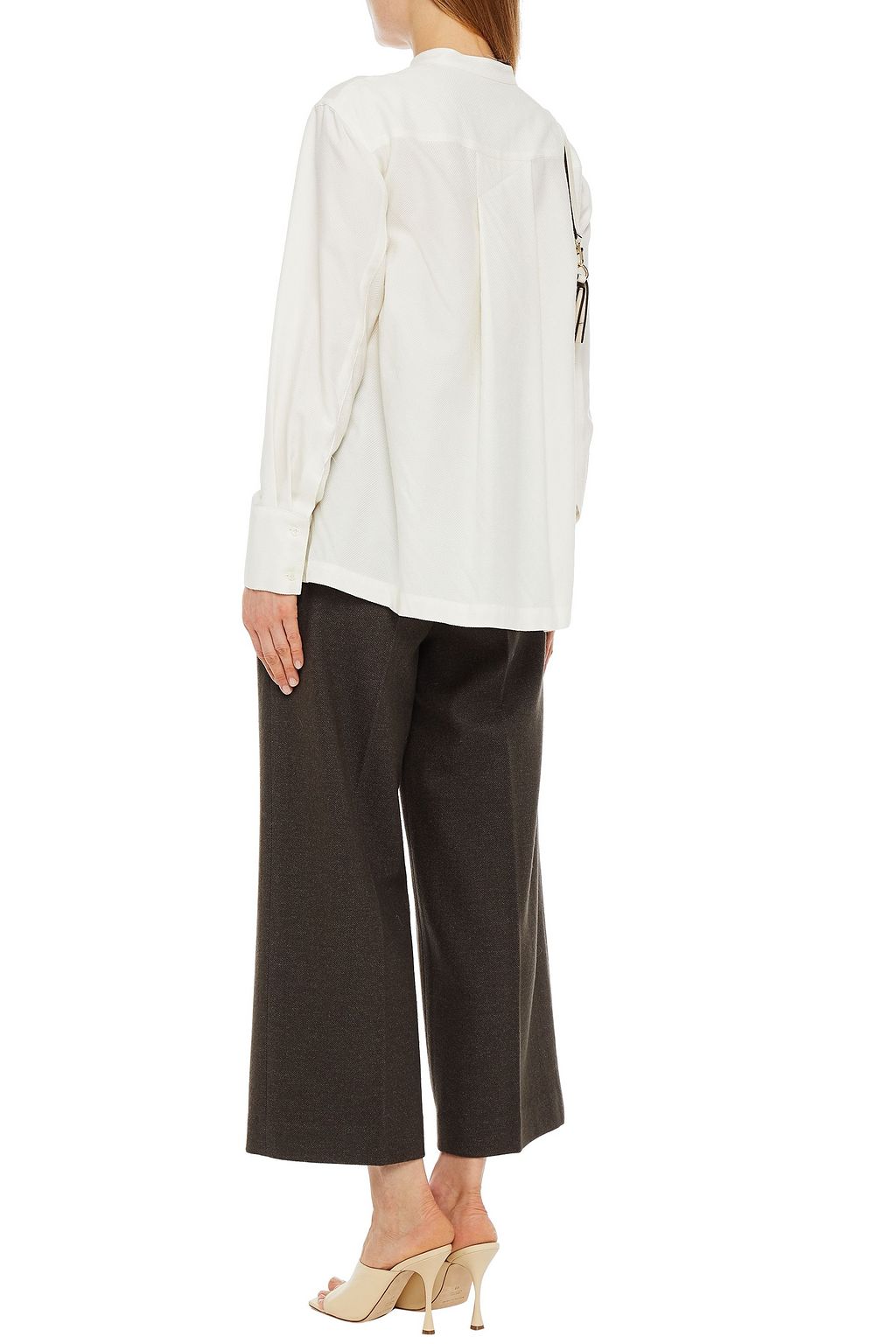 LVIR Wool and silk-blend jacquard shirt