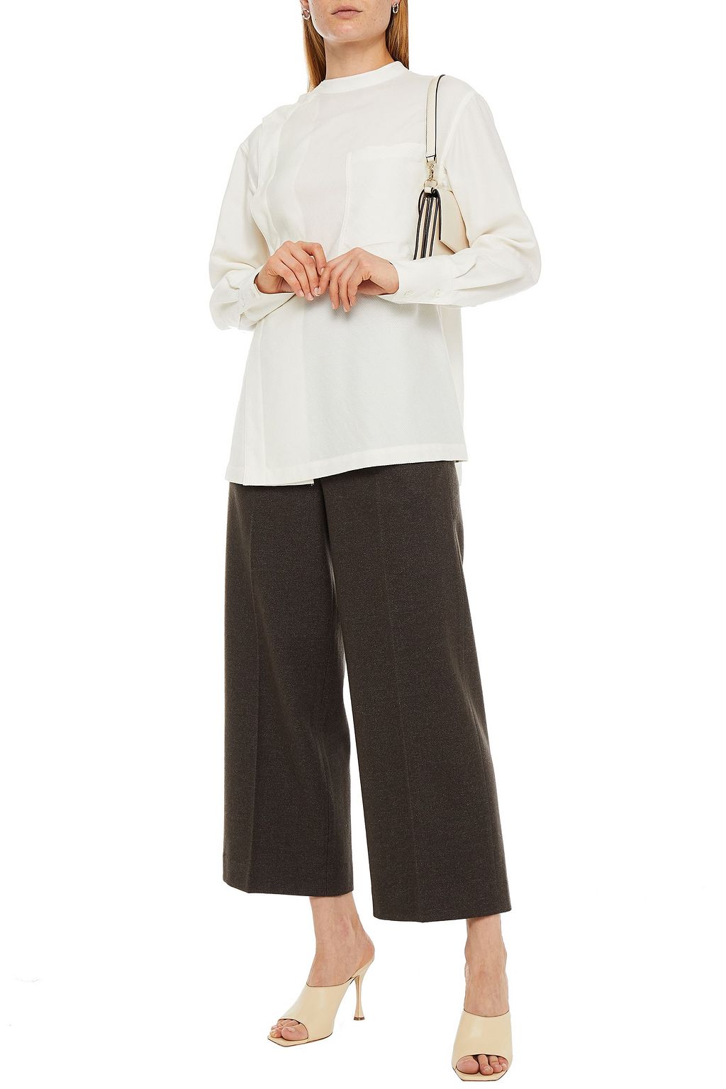 LVIR Wool and silk-blend jacquard shirt