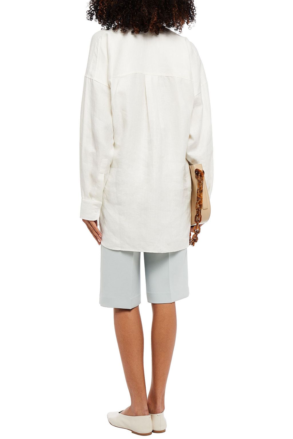 BONDI BORN Herringbone cotton shirt