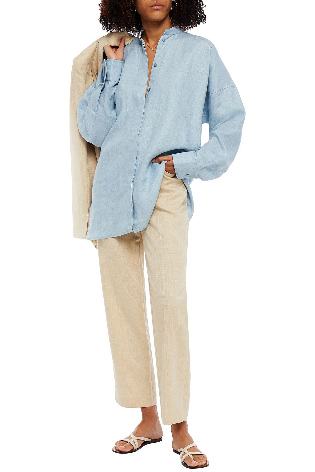 BONDI BORN Cotton-twill shirt