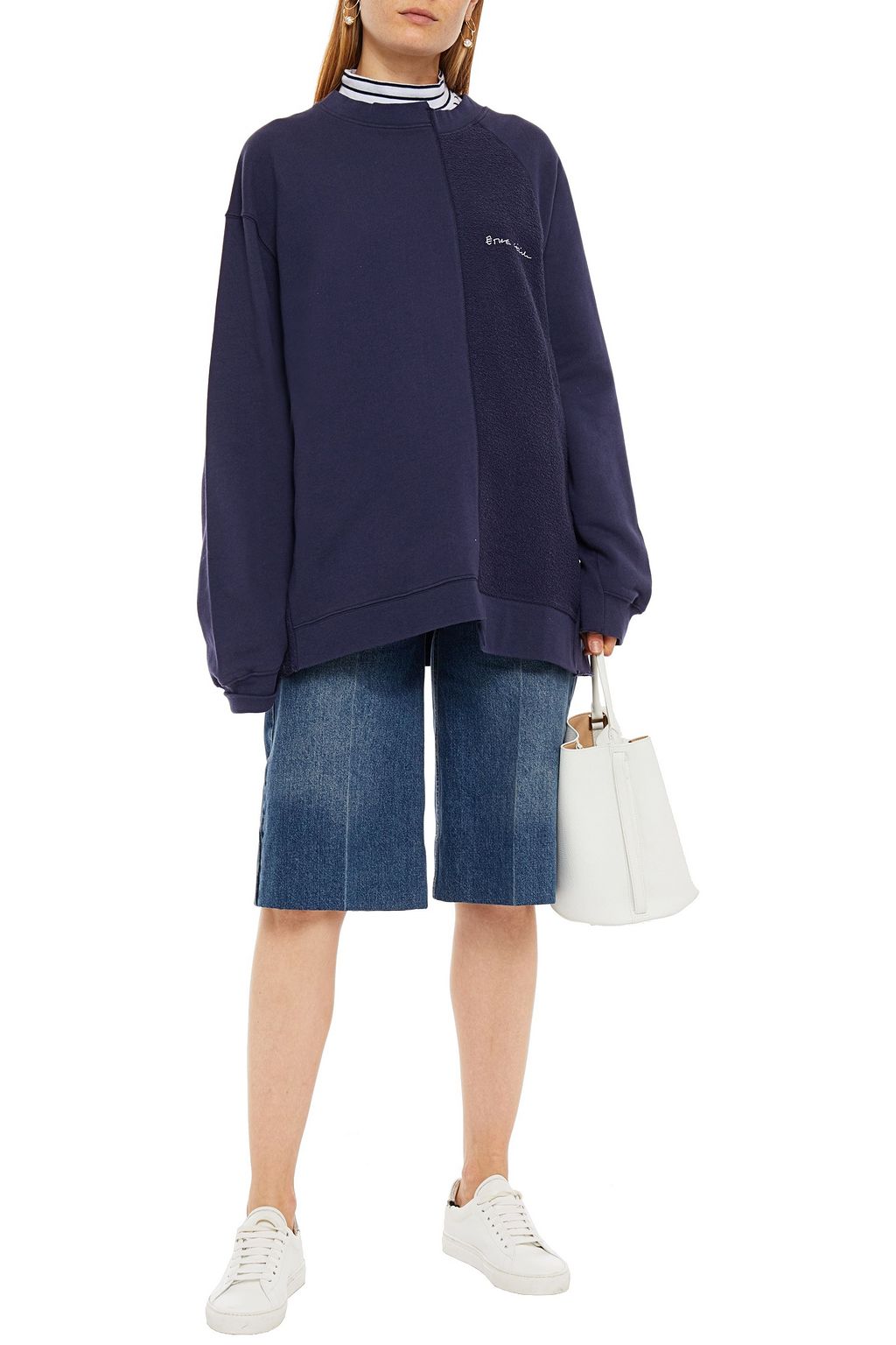 ÊTRE CÉCILE Printed French cotton-terry sweatshirt