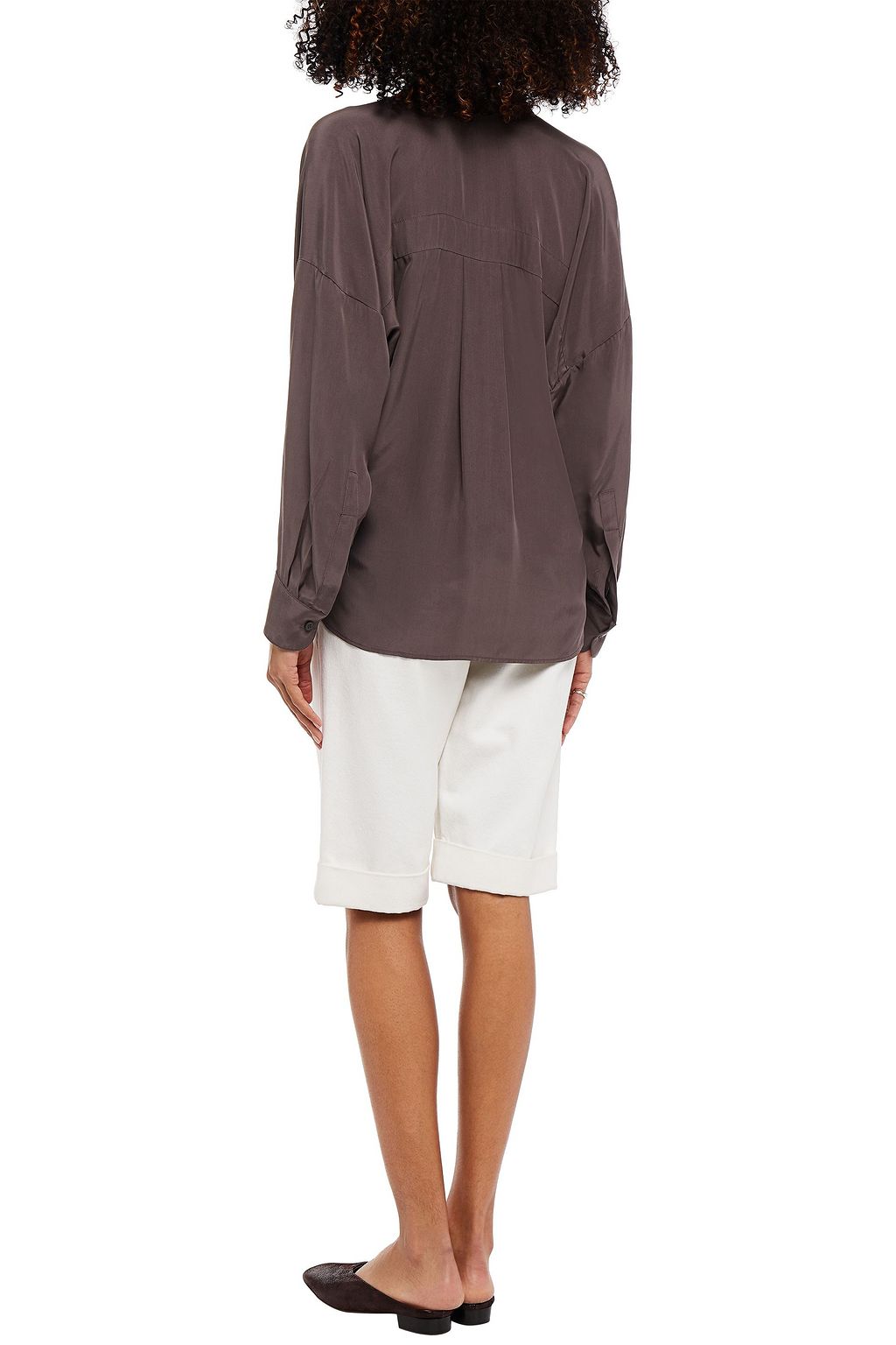 BONDI BORN Silk-blend crepe de chine blouse