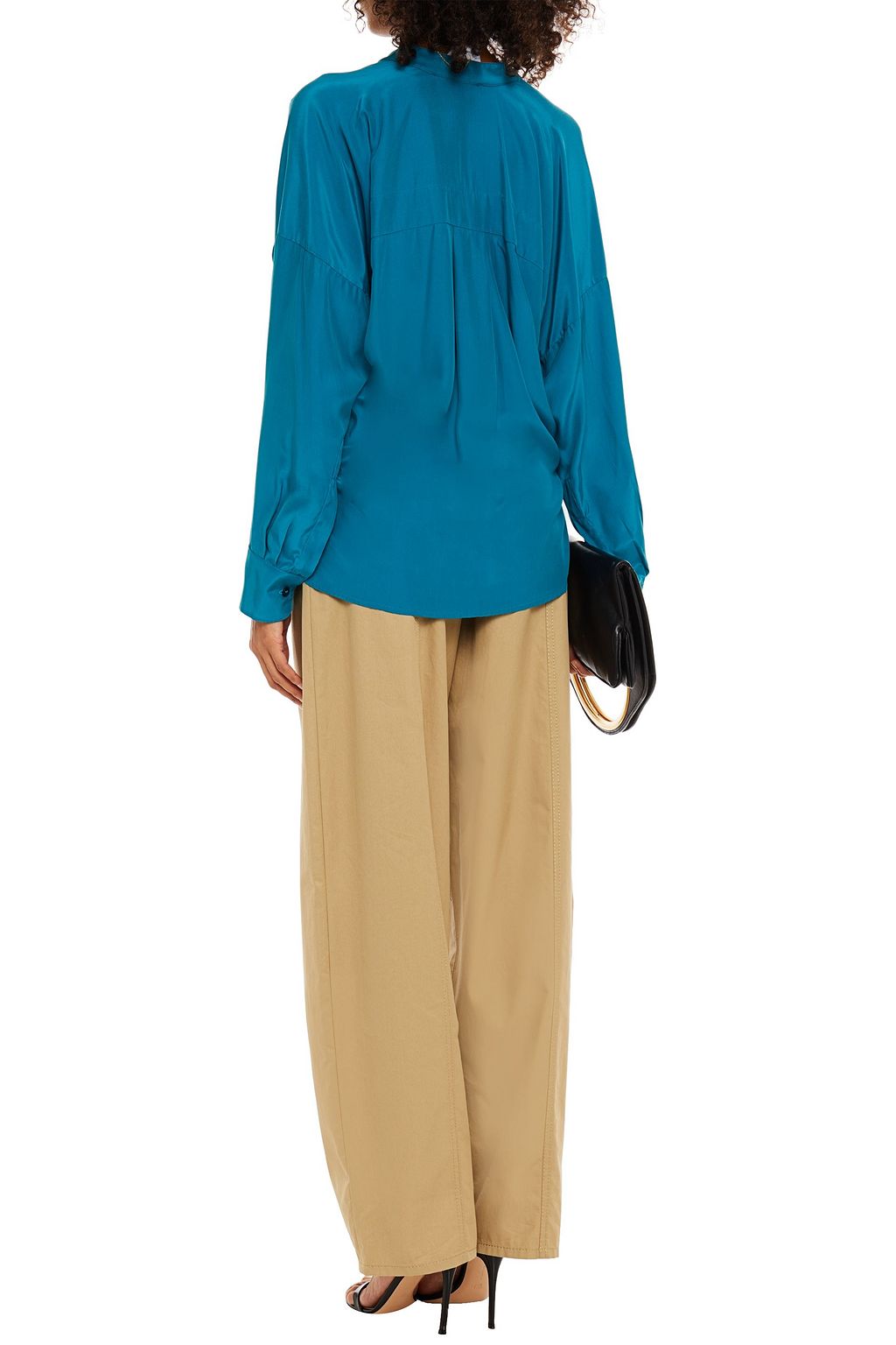 BONDI BORN Silk-blend crepe de chine blouse
