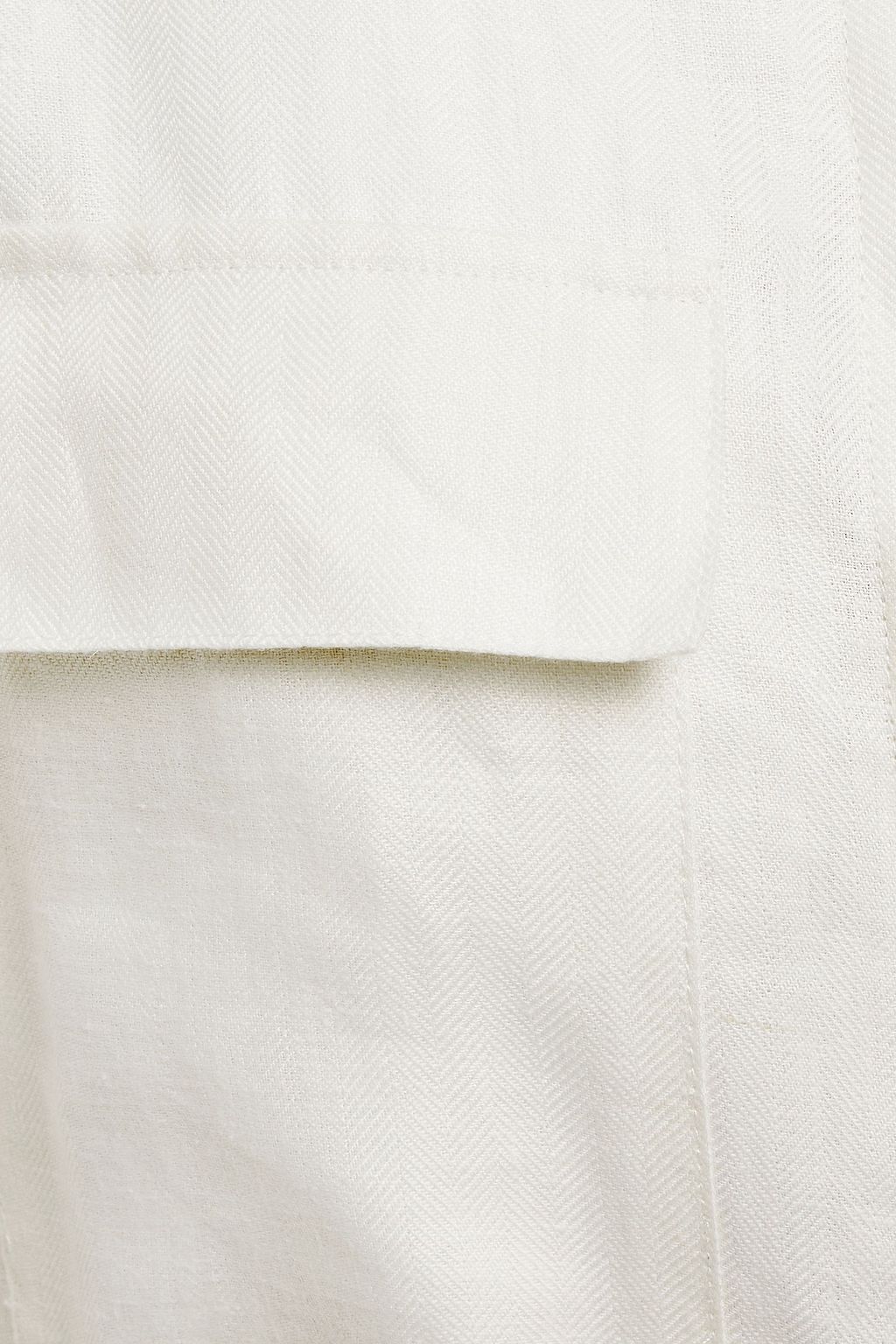 BONDI BORN Belted linen-twill maxi shirt dress
