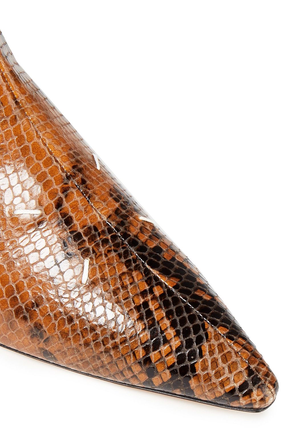 MAISON MARGIELA Snake-effect leather ankle boots