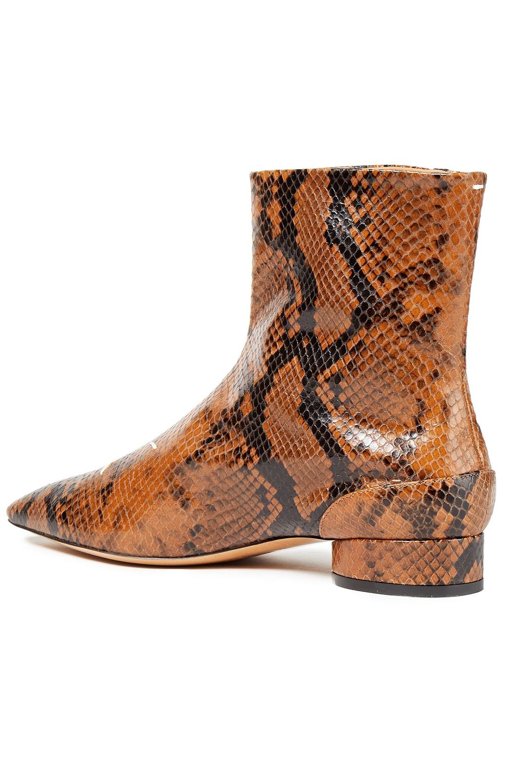 MAISON MARGIELA Snake-effect leather ankle boots