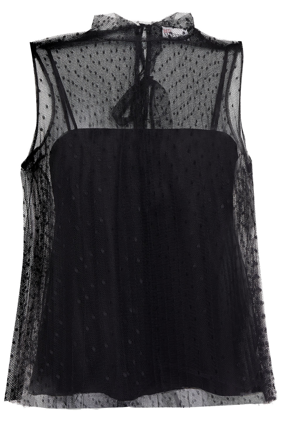REDValentino - Pleated point d'esprit blouse - Black - IT 44