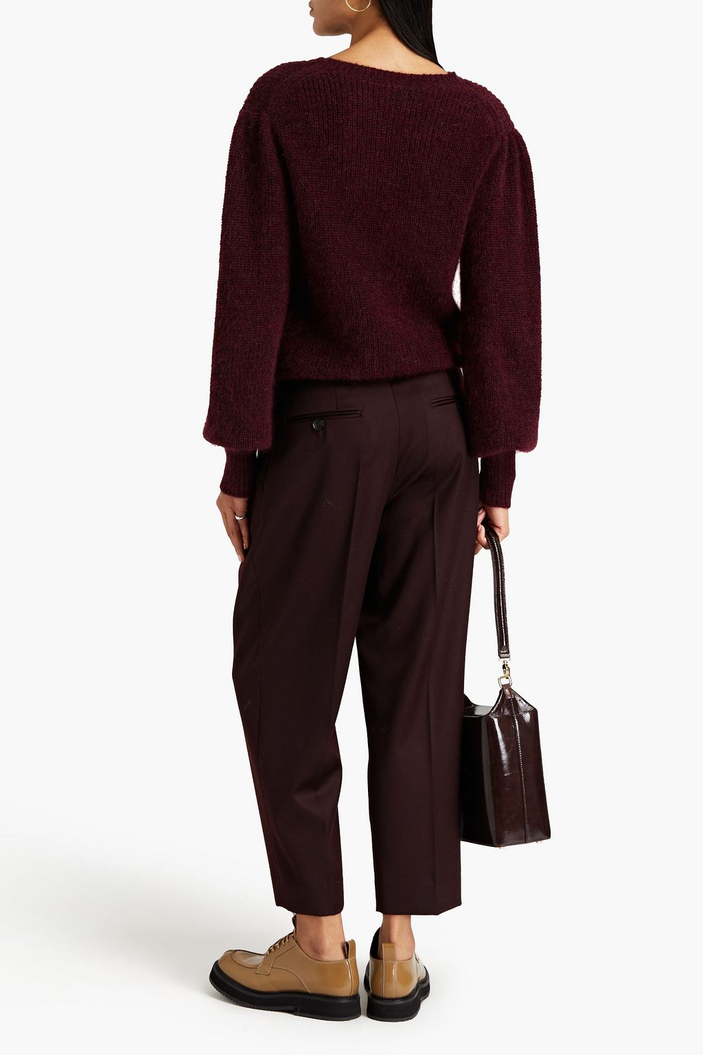 LVIR Cropped satin-twill tapered pants