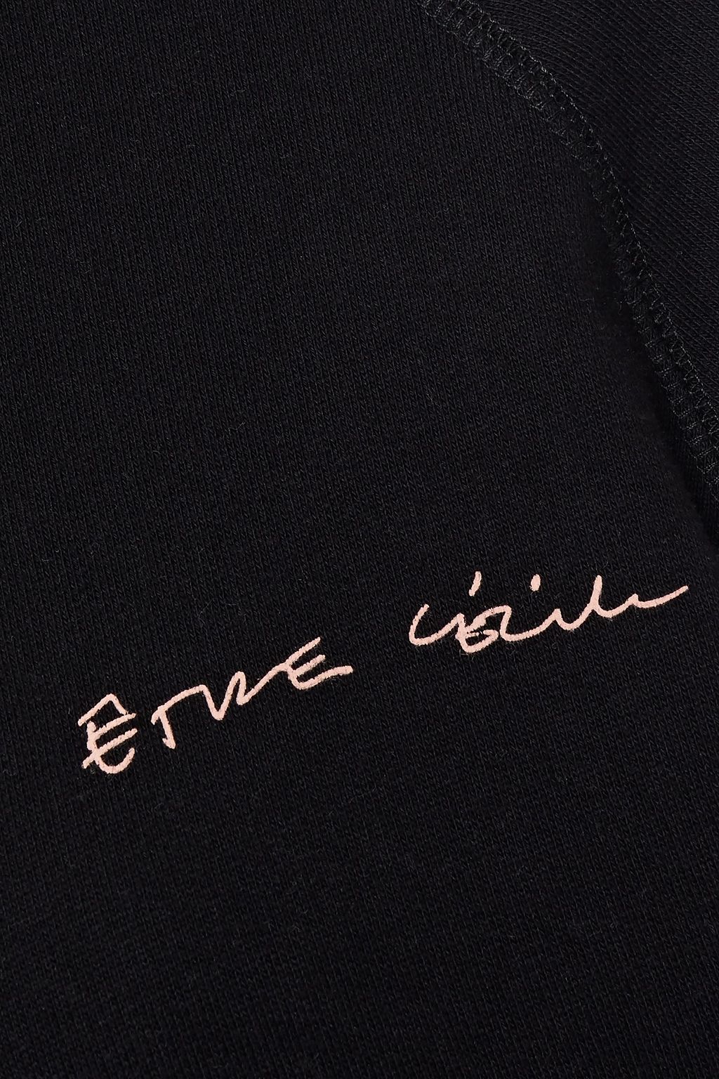 ÊTRE CÉCILE Printed French cotton-terry hoodie