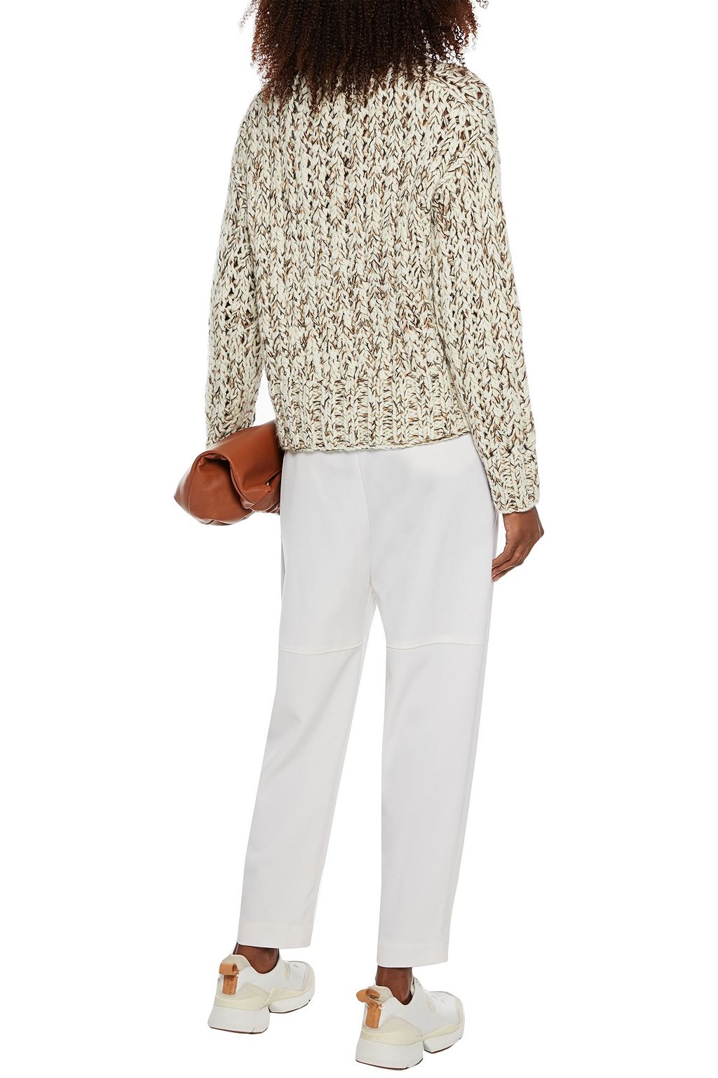 THEORY Marled wool and cashmere-blend sweater