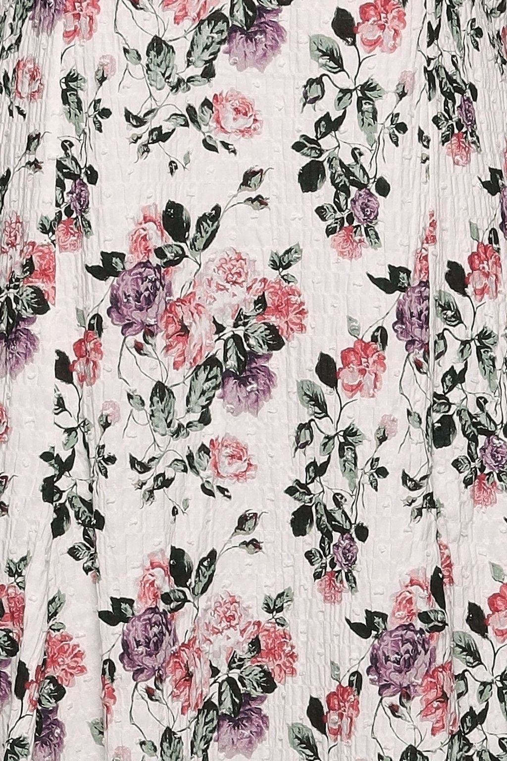 EMILIA WICKSTEAD Floral-print Swiss-dot crinkled cotton-blend mini dress