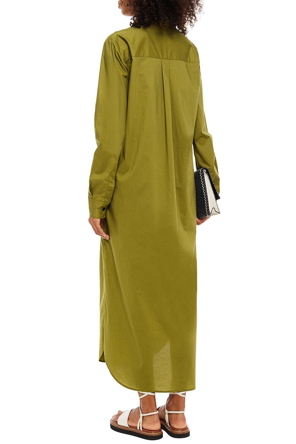 STELLA JEAN Printed cotton-poplin midi shirt dress