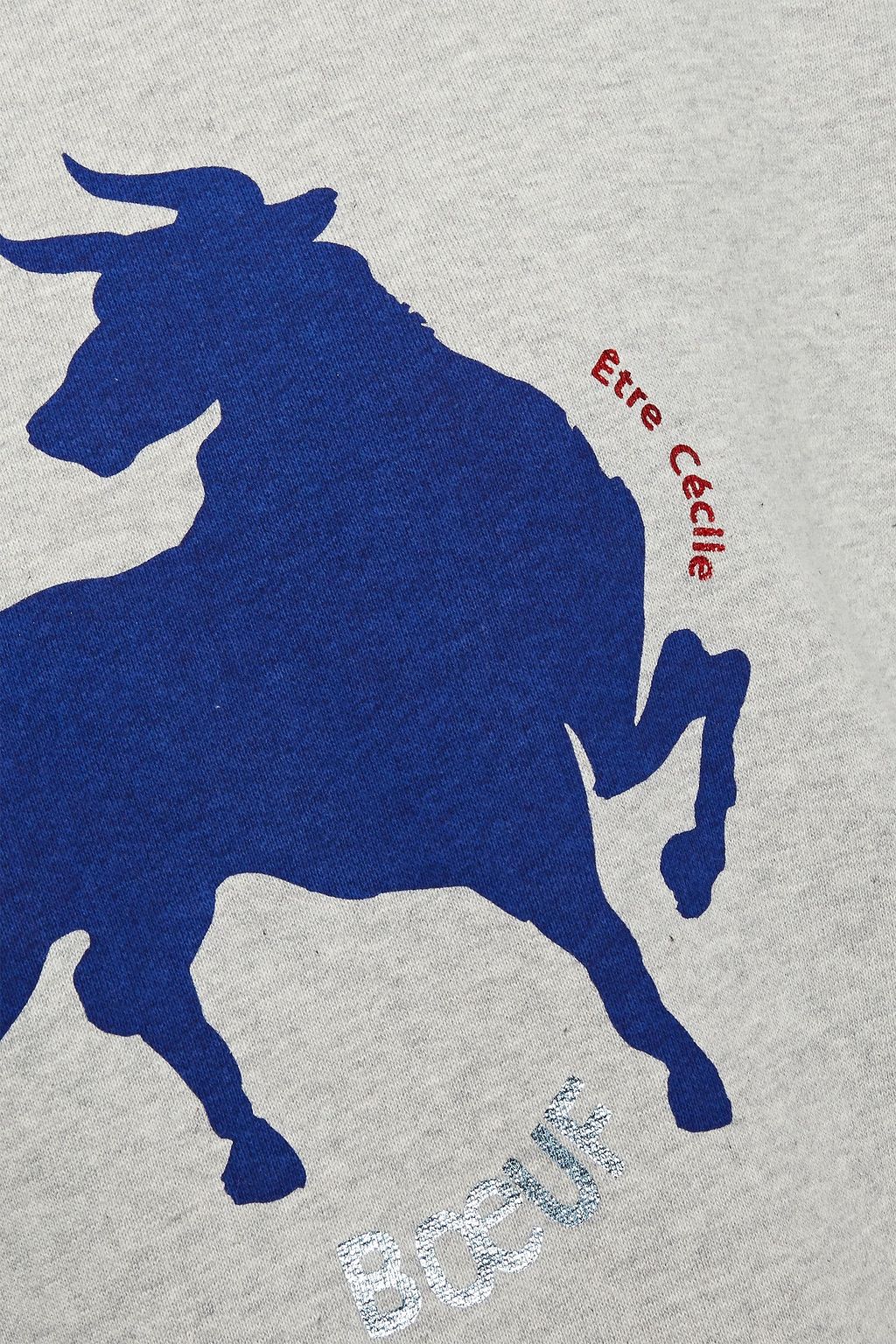 ÊTRE CÉCILE Printed French cotton-terry sweatshirt