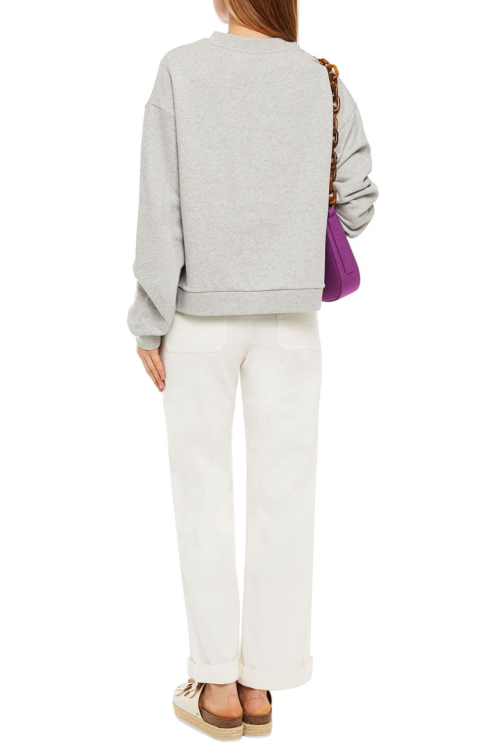 ÊTRE CÉCILE Printed French cotton-terry sweatshirt