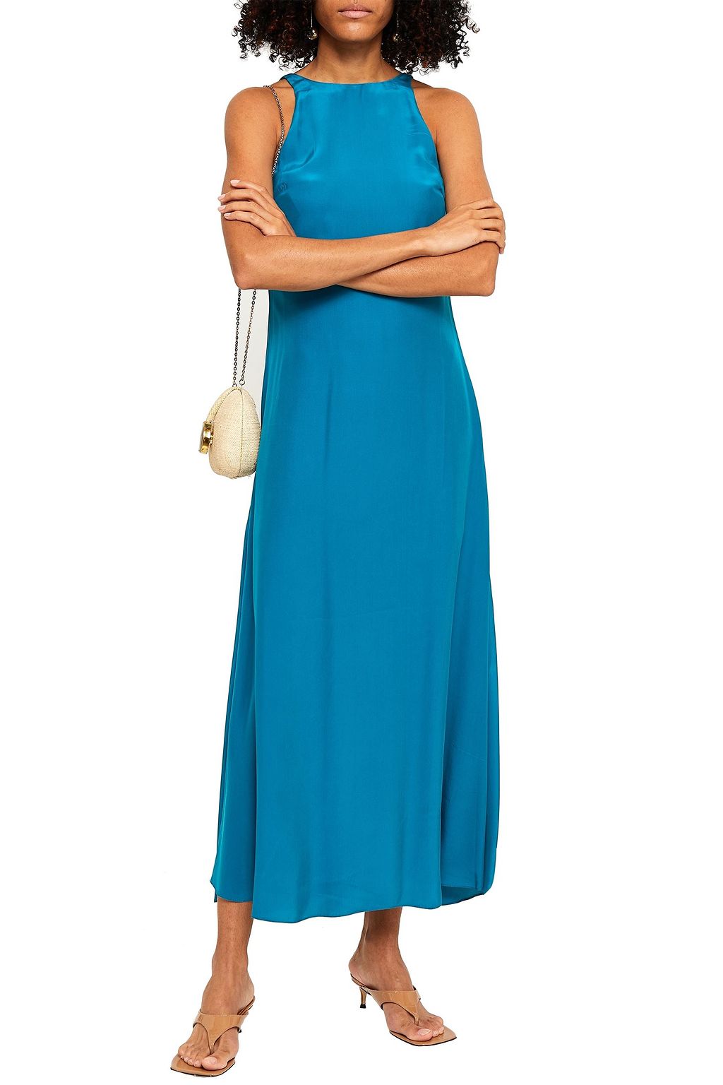 BONDI BORN Silk-blend crepe de chine maxi dress