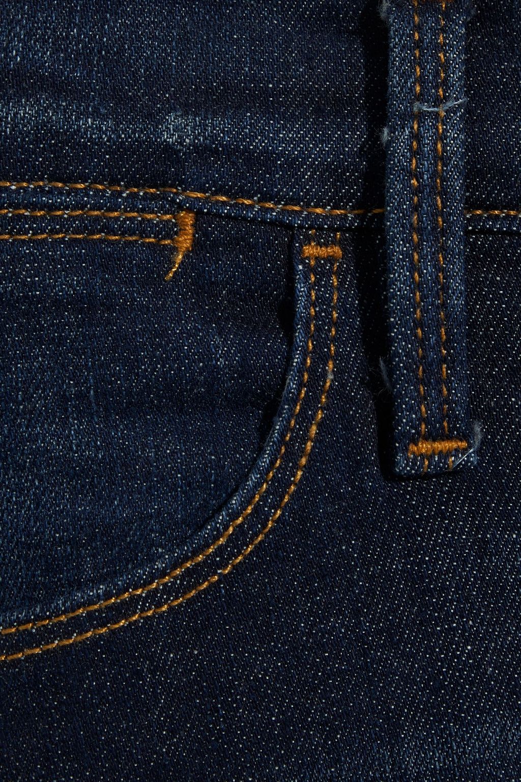 FRAME Le High Skinny frayed high-rise skinny jeans