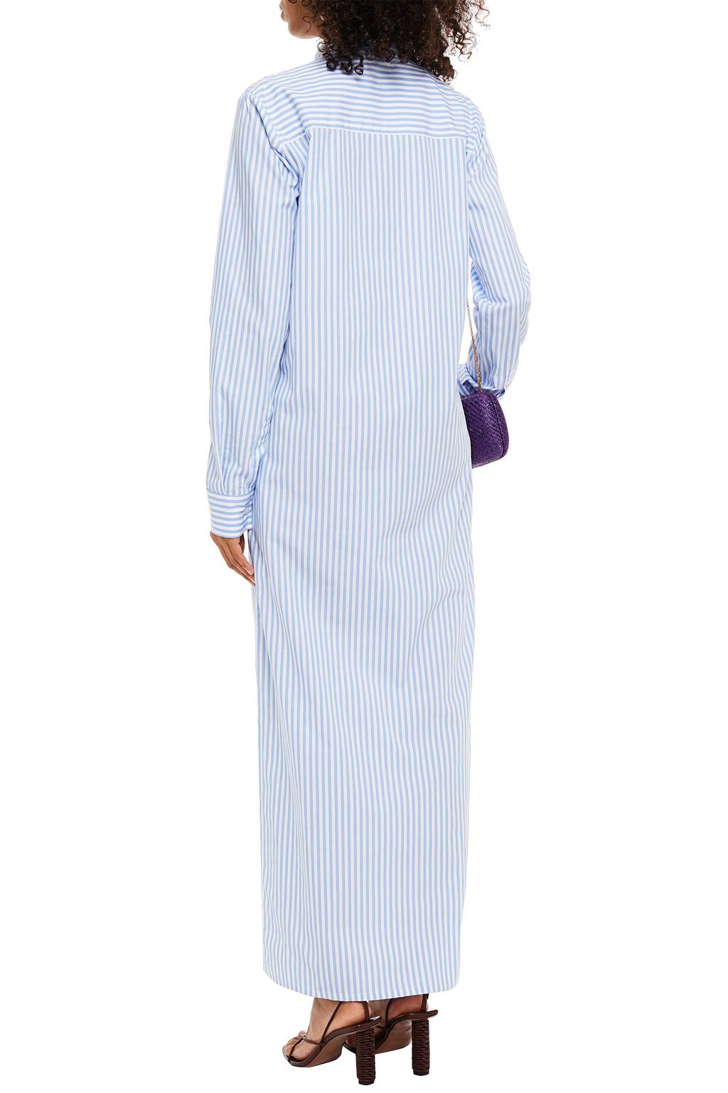 STELLA JEAN Printed cotton-poplin maxi shirt dress