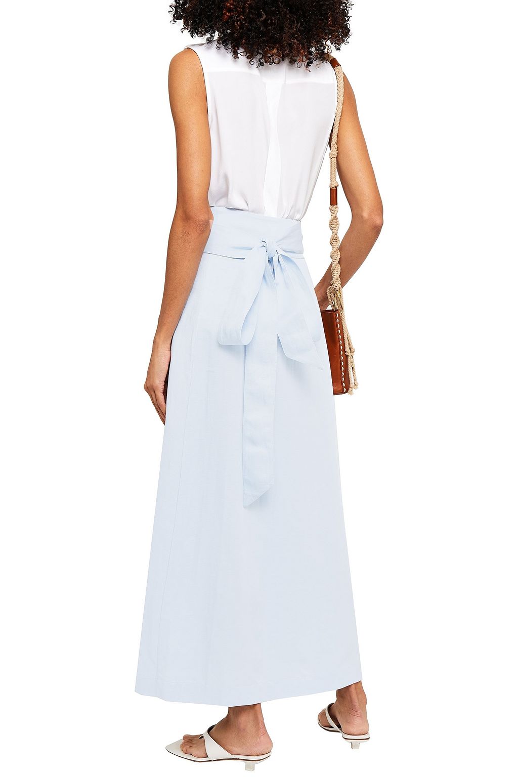 BONDI BORN Woven wrap maxi skirt
