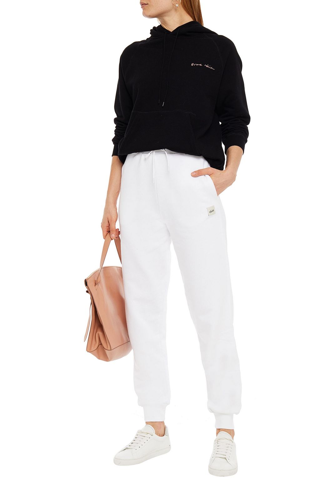 ÊTRE CÉCILE Organic cotton-fleece track pants