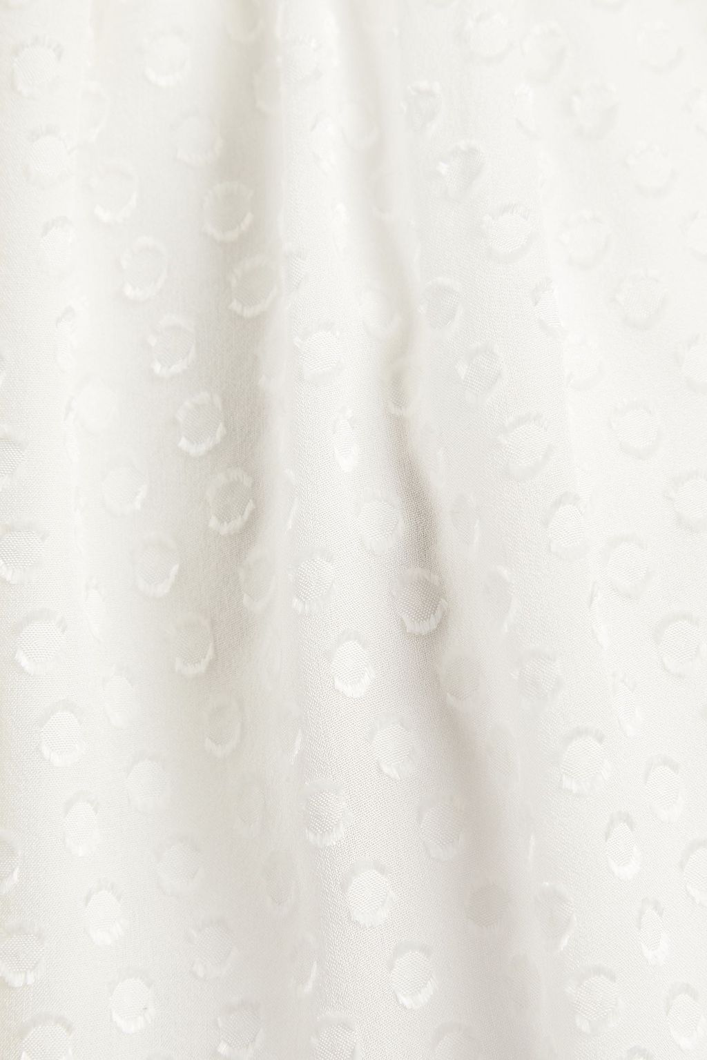 SIMKHAI Ruffle-trimmed fil coupé silk-blend blouse