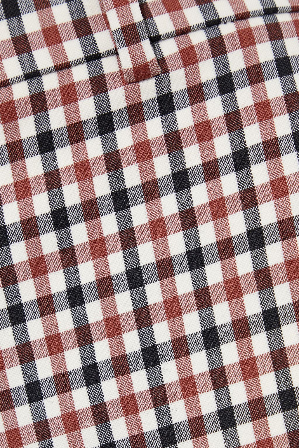 THEORY Trecca cropped gingham stretch-crepe slim-leg pants