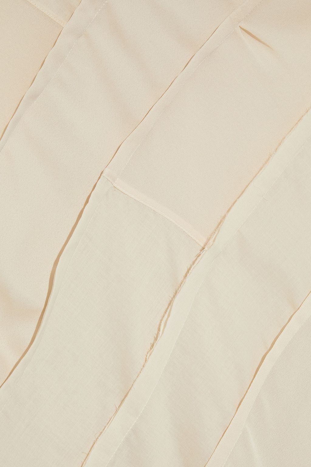 ACNE STUDIOS Pintucked gauze, crepe and georgette top