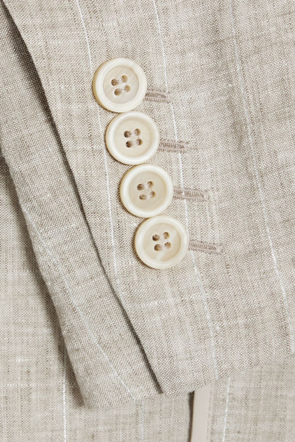BRUNELLO CUCINELLI Metallic pinstriped linen blazer