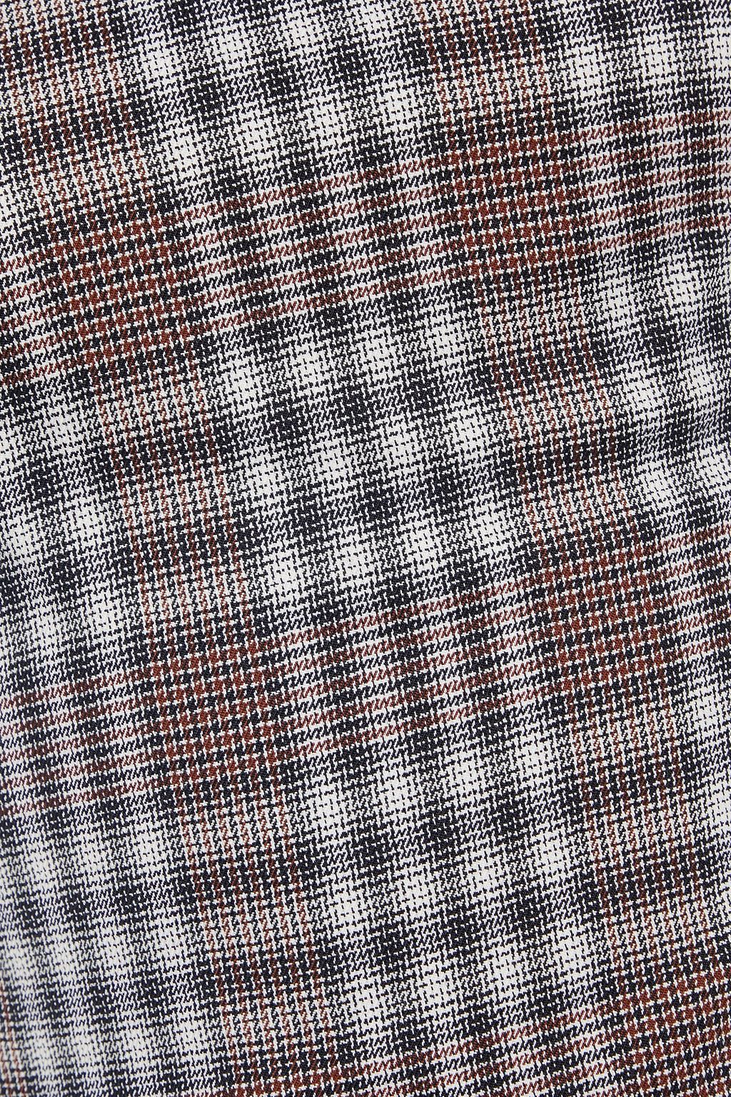 THEORY Checked stretch-wool mini dress