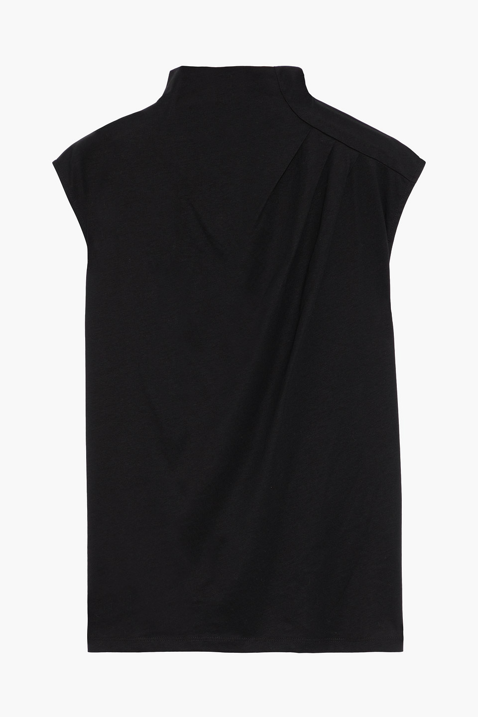 Iris & Ink Fabienne pleated organic cotton-jersey top