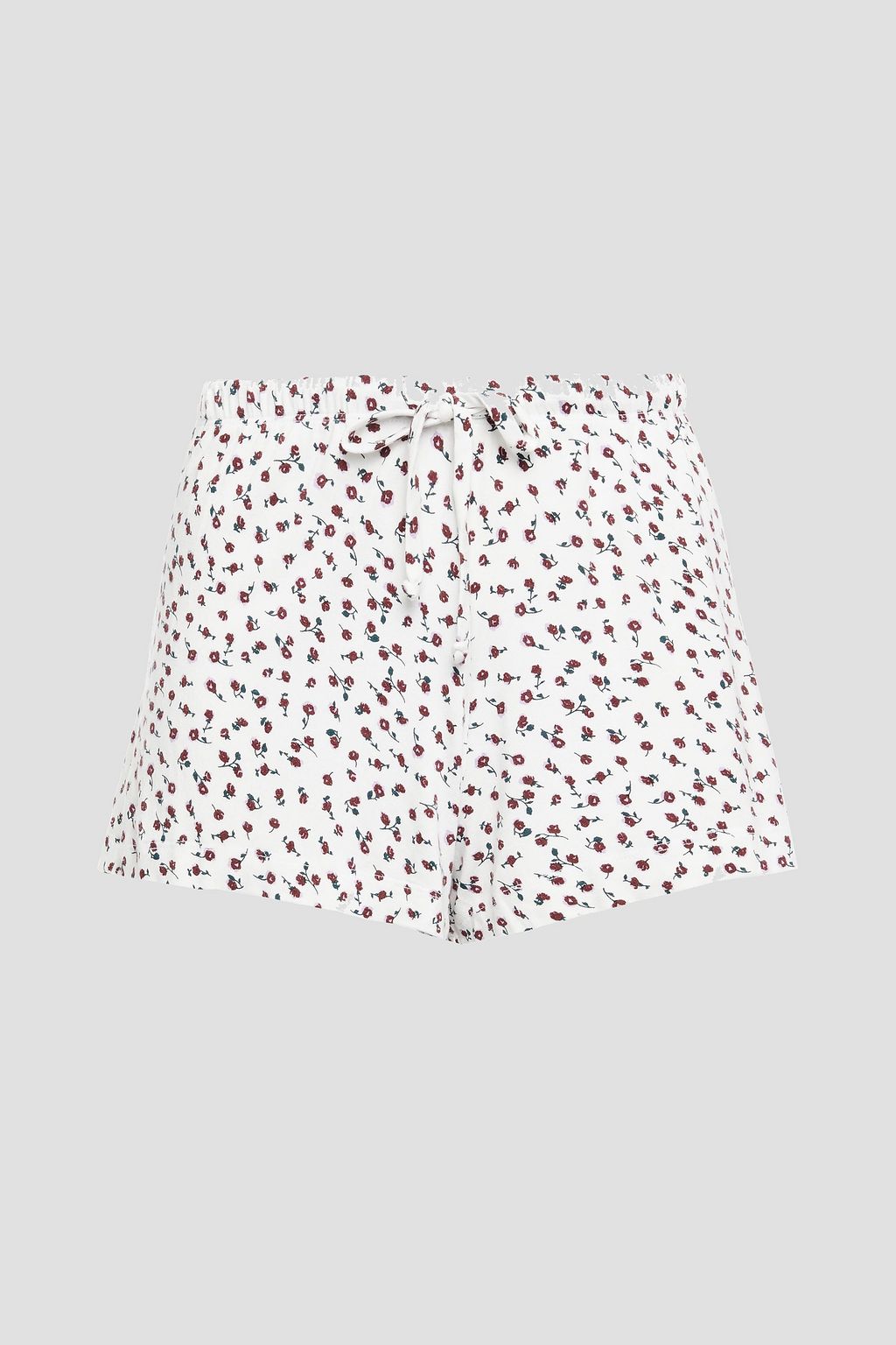 White Floral-print modal-blend jersey 