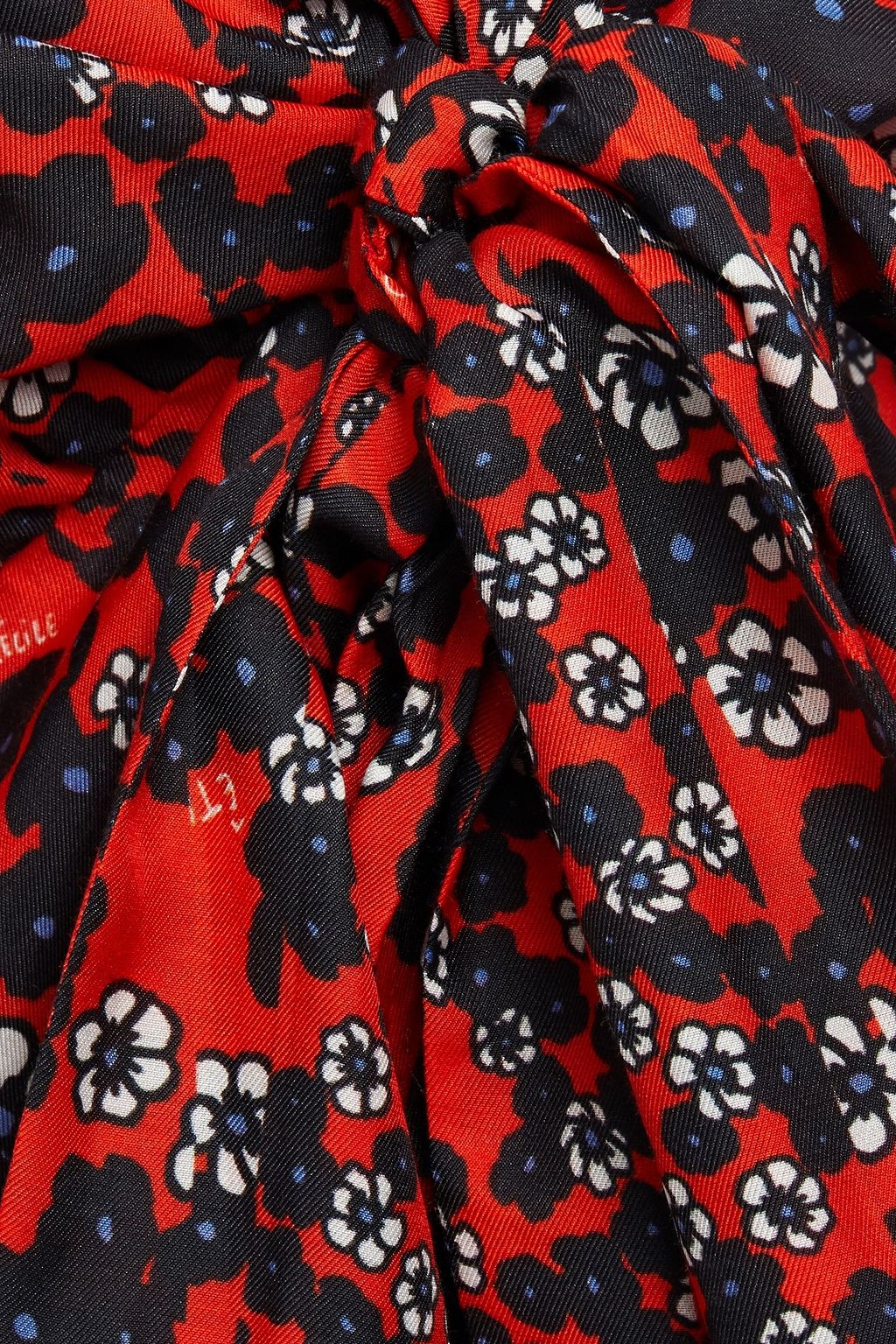 ÊTRE CÉCILE Knotted floral-print cotton and silk-blend midi dress