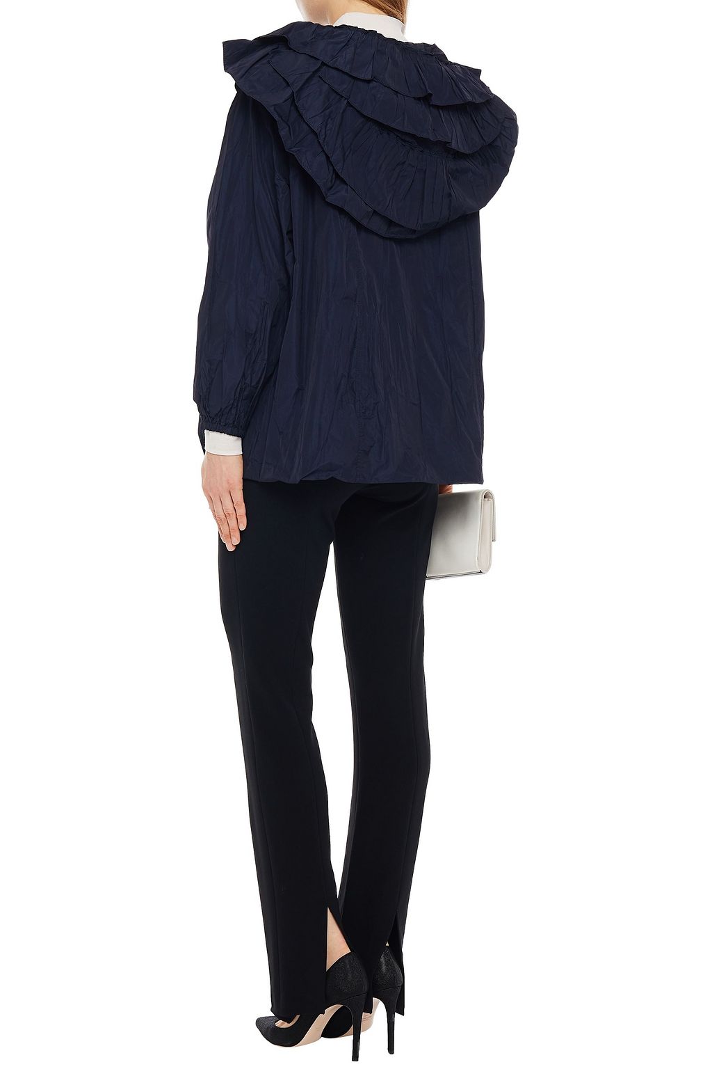 VALENTINO GARAVANI Pussy-bow shell hooded jacket