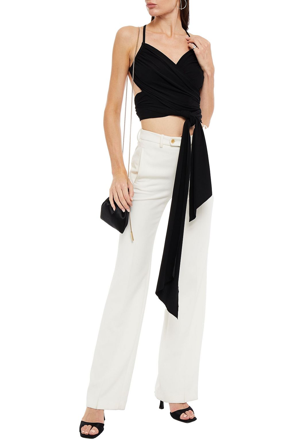 ALEXANDRE VAUTHIER Gathered stretch-crepe wrap top