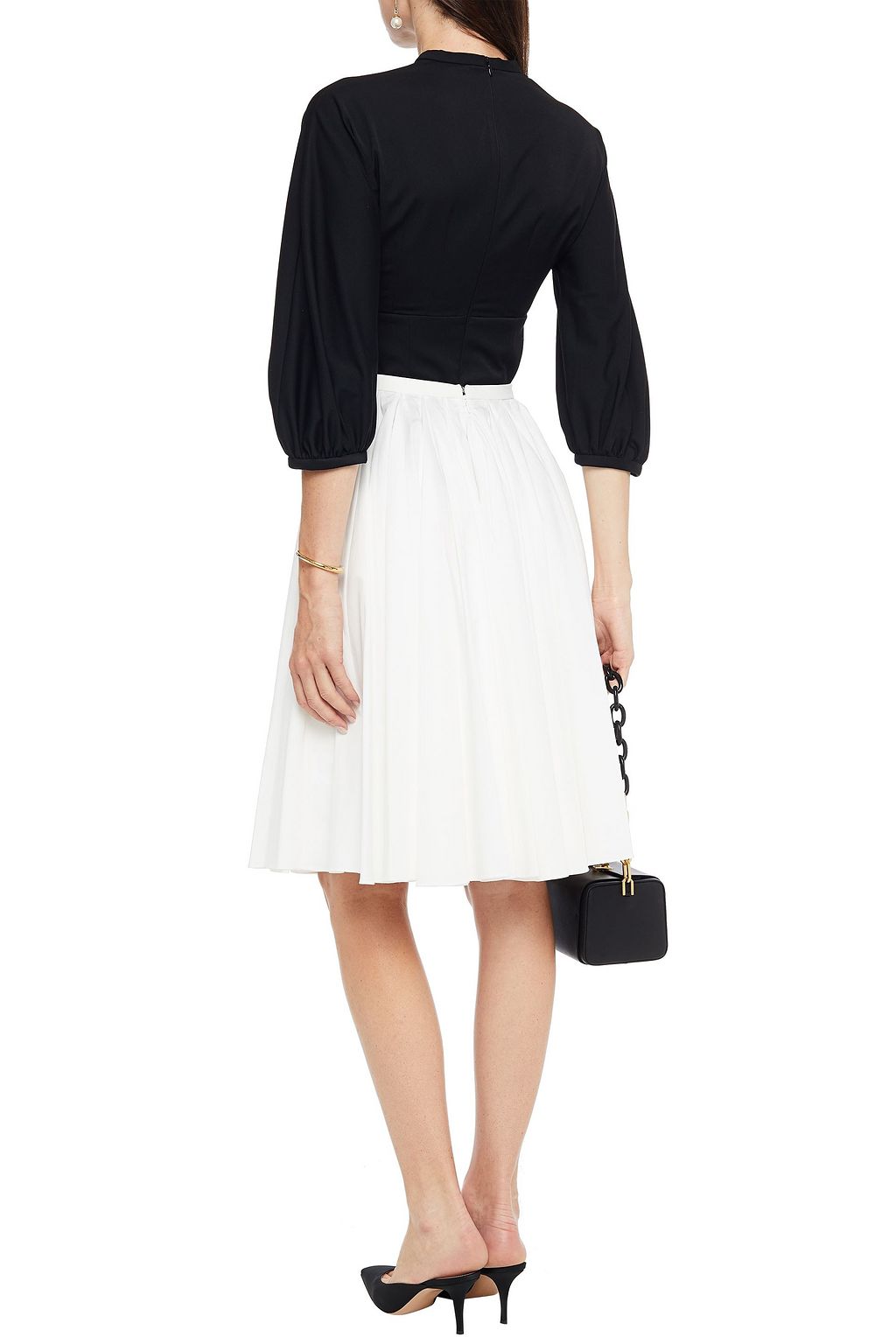 EMILIA WICKSTEAD Pleated cotton skirt