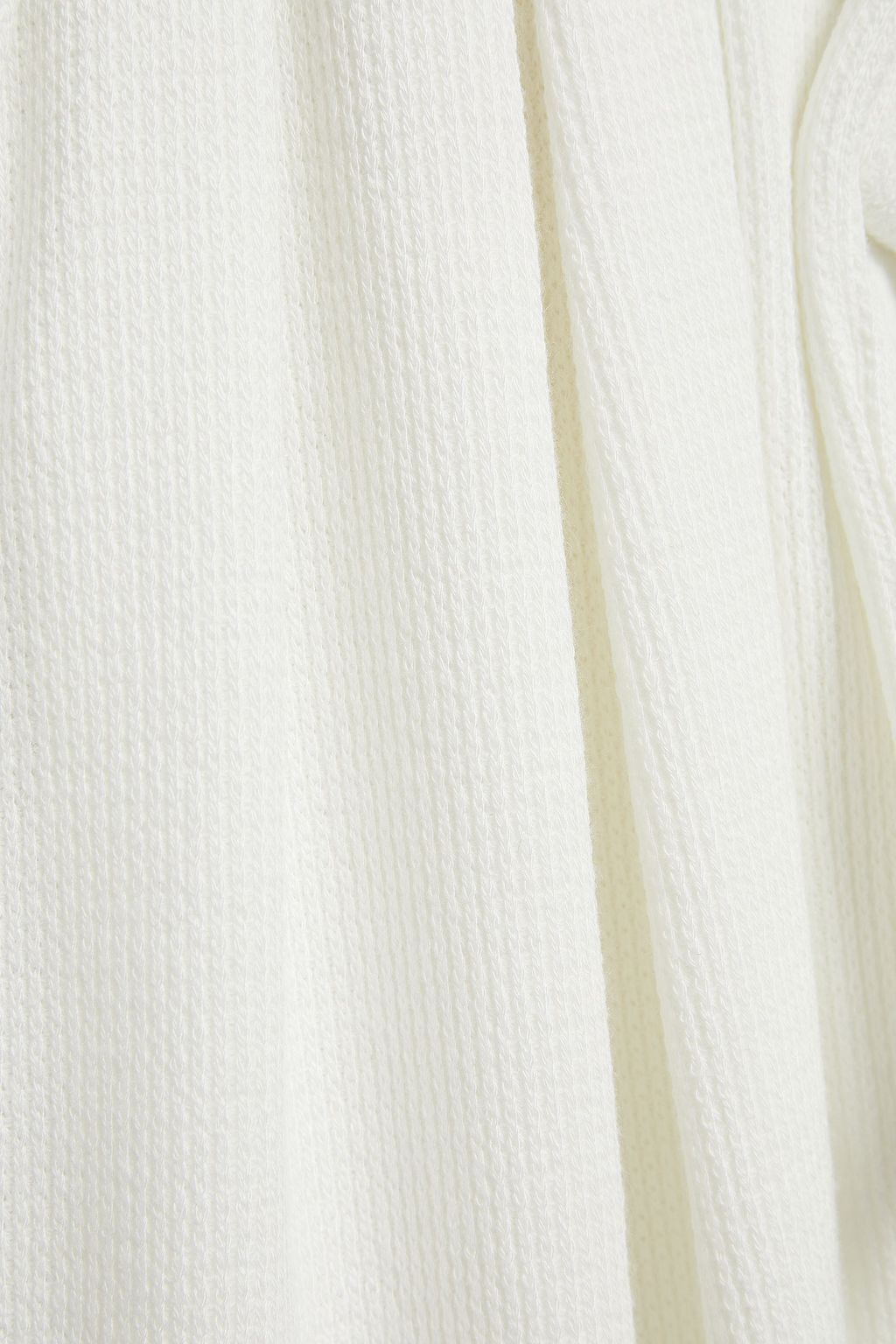 LESET Mélange waffle-knit robe